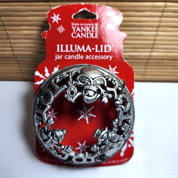 Yankee Candle Christmas Illuma lid Jar Candle Accessory Snowman - Picture 1 of 5